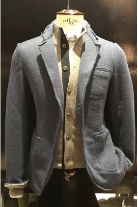 Giacca Lana Cotta Azzurro